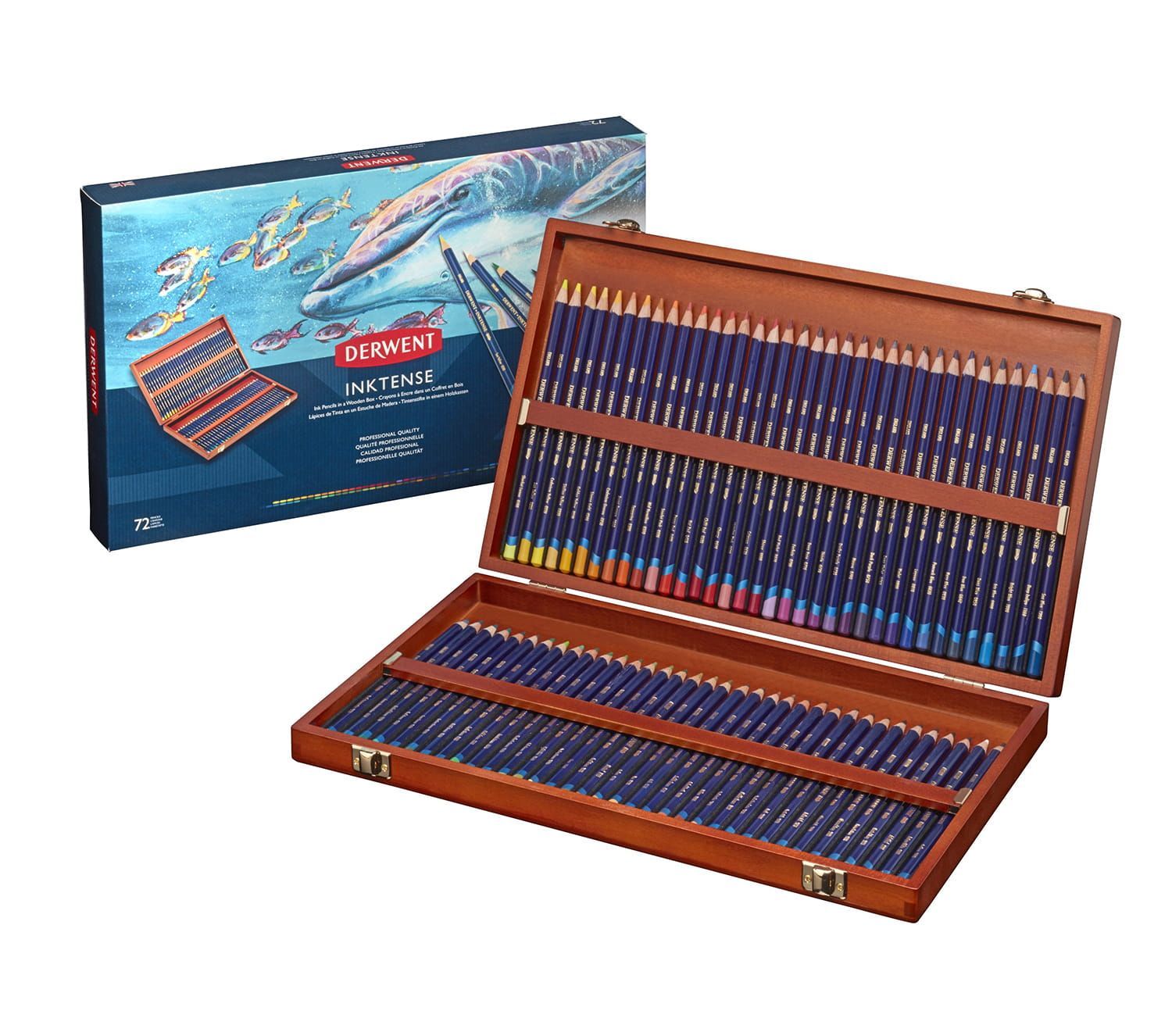 Derwent - Inktense Aquarelpotloden Hout (72 kleuren)