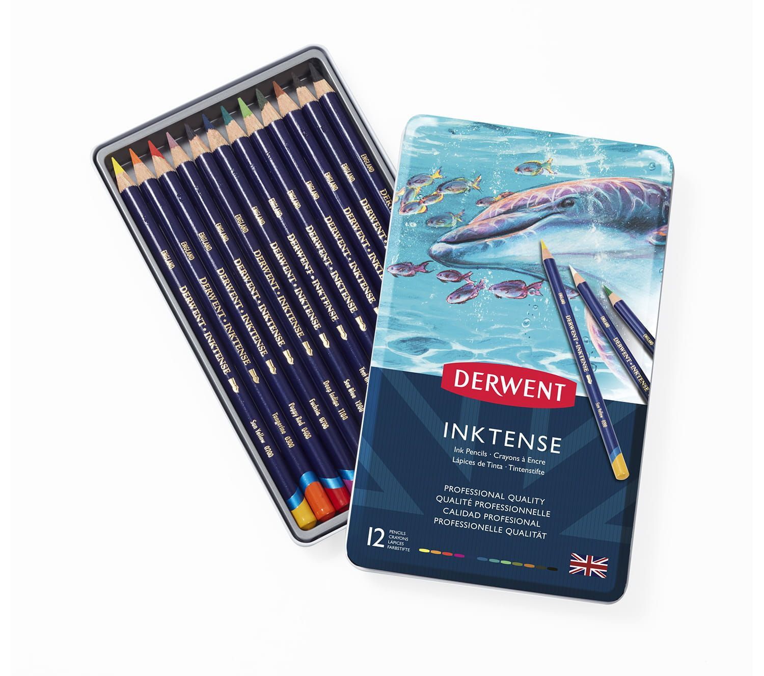 Derwent - Inktense Aquarelpotloden (12 kleuren)