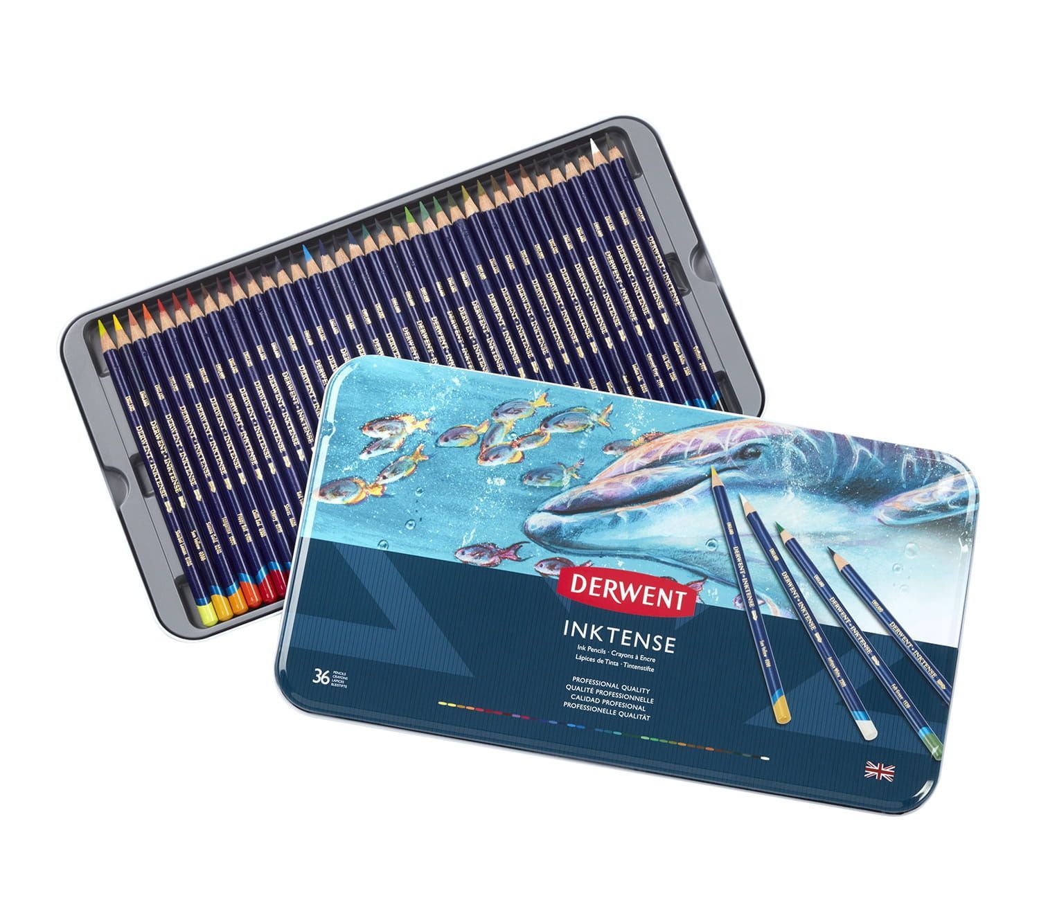 Derwent - Inktense Aquarelpotloden (36 kleuren)