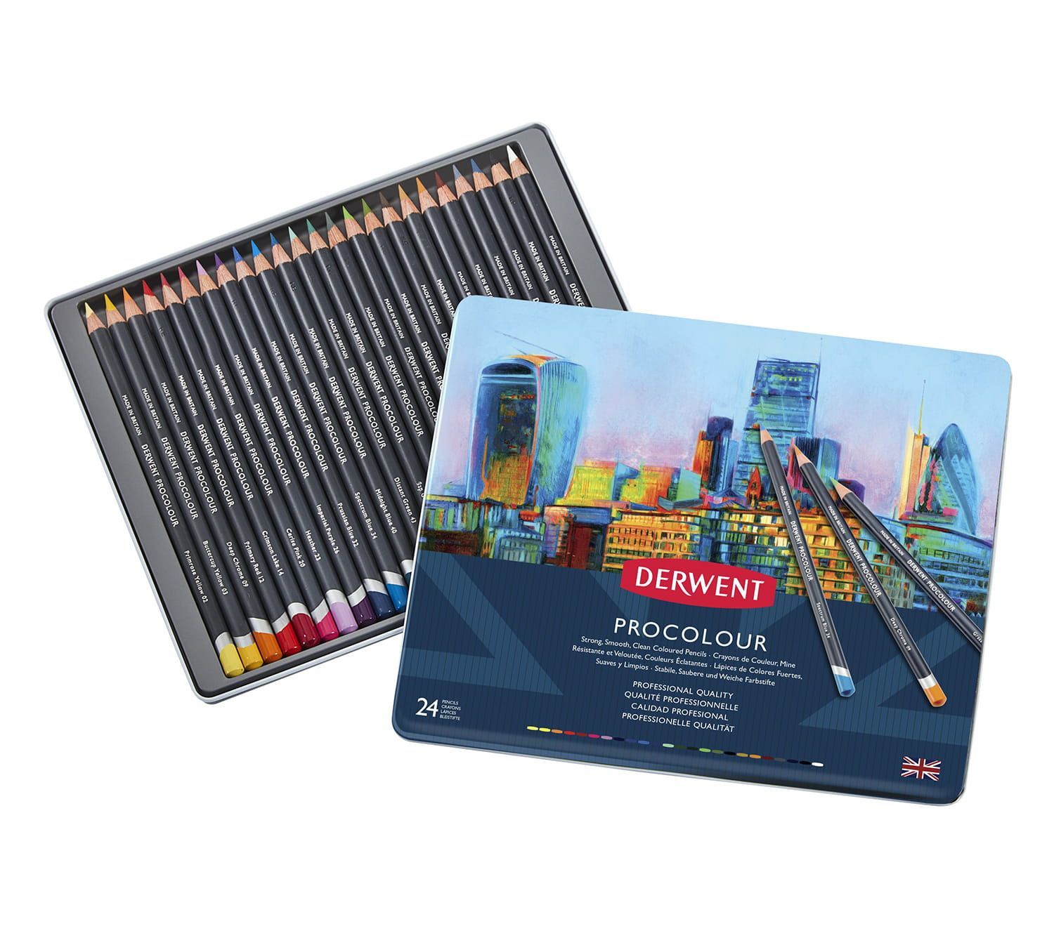 Derwent - Procolour Potloden (24 kleuren)