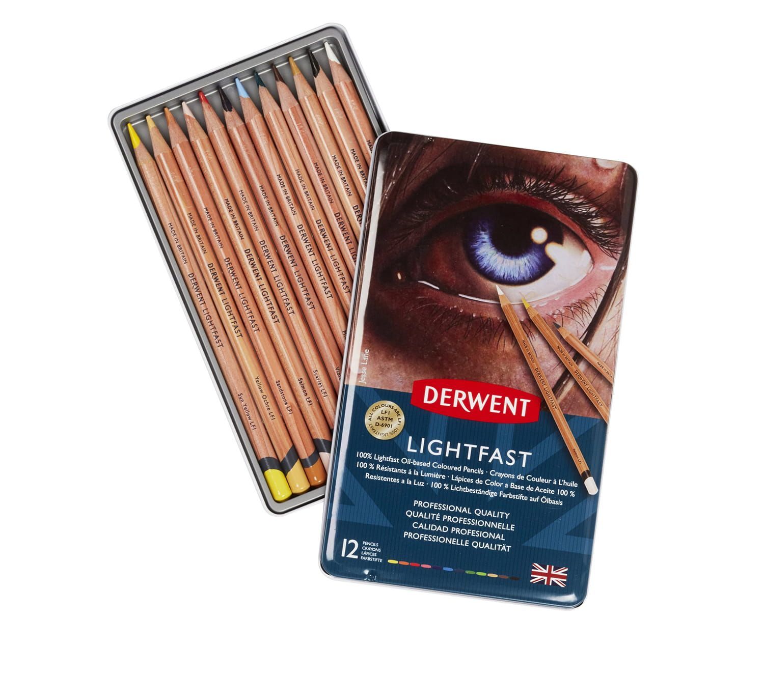 Derwent - Lightfast Professionele potloden (12 kleuren)