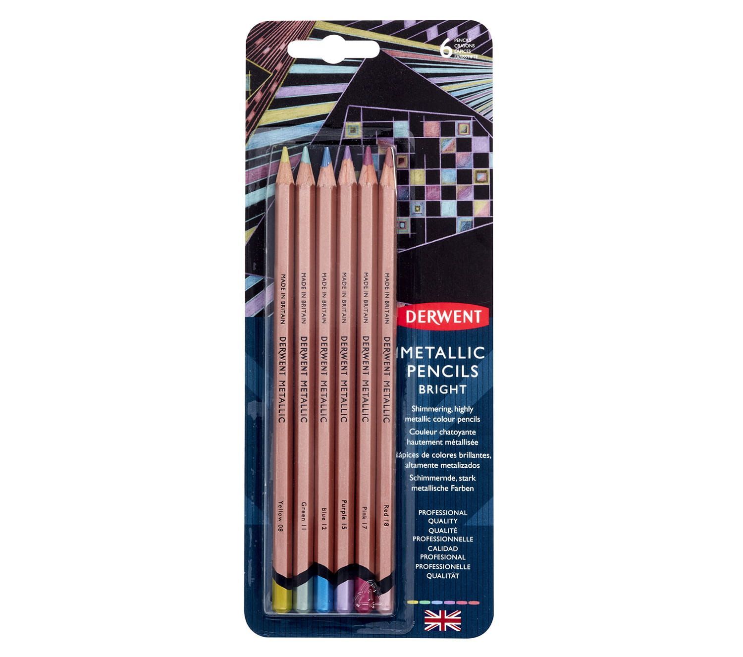 Derwent - Metallic Potloden Bright (6 kleuren)