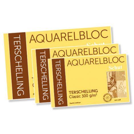 Geel aquarelpapierblok 