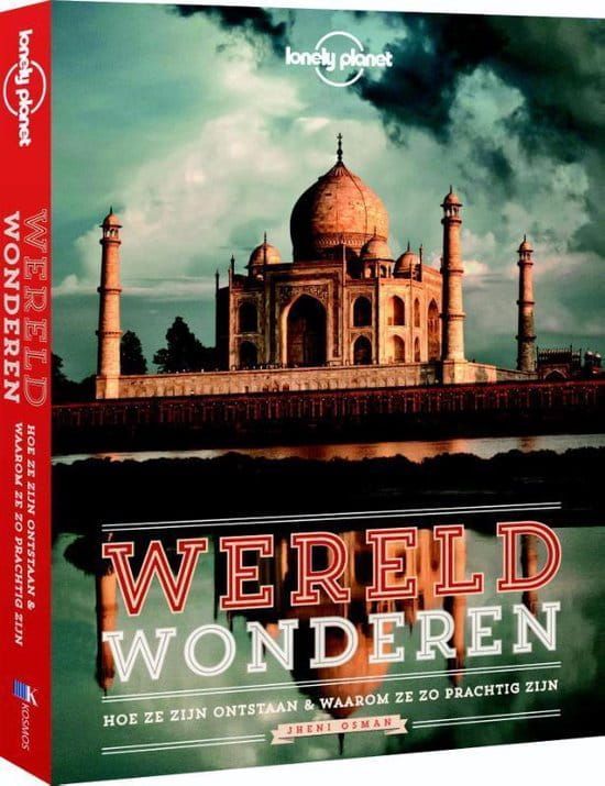 Boekomslag met de Taj Mahal weerspiegeld in het water, titel 