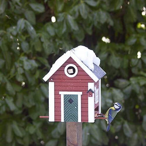 Voederhuisje/ nestkastje (rood huisje)