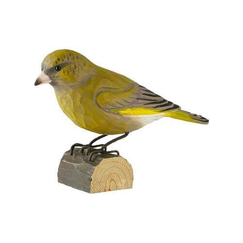 Groenling hout/ handgemaakt