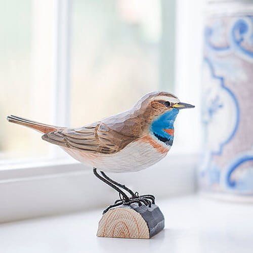 Blauwborst hout/ handgemaakt