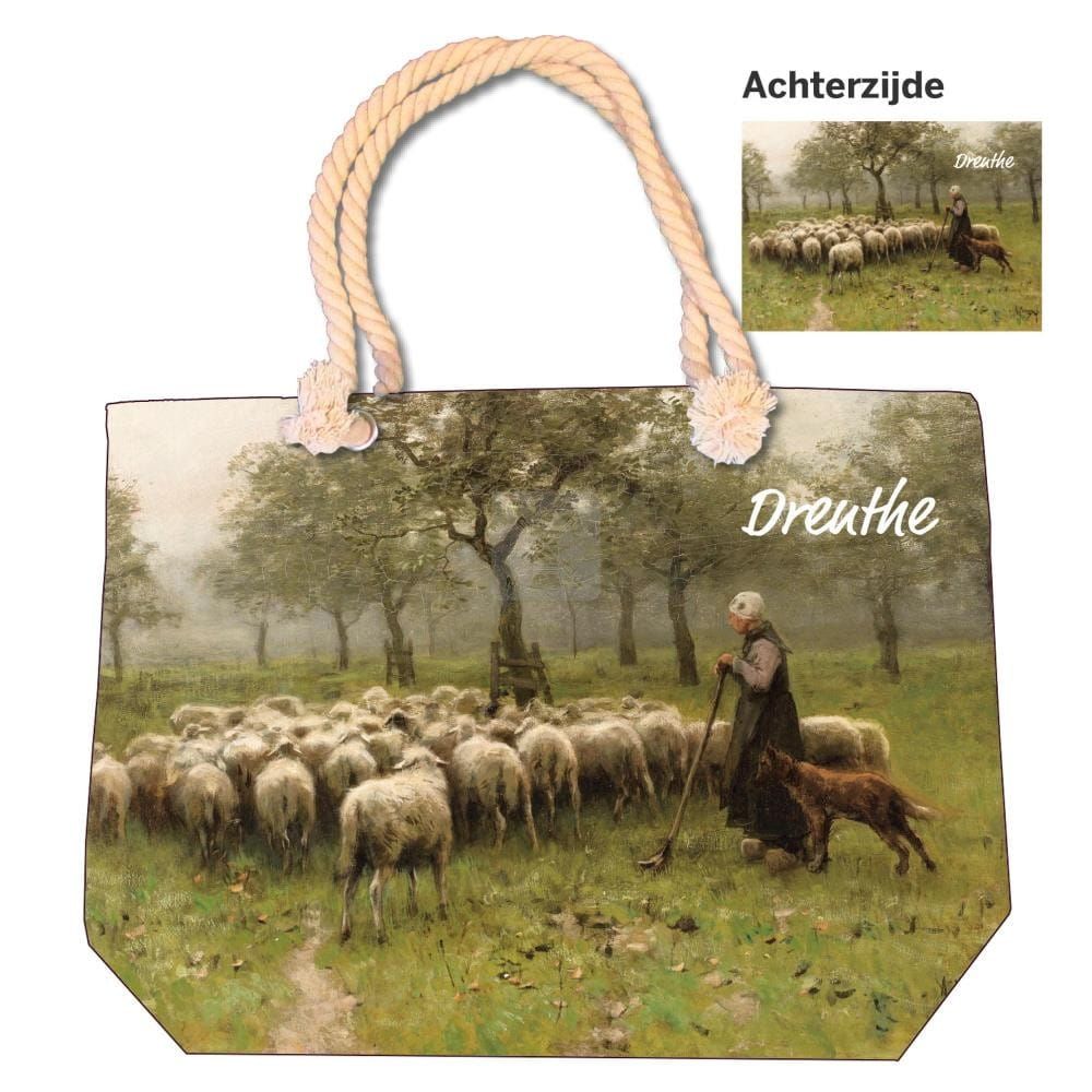 Tas - Drenthe (shopper) met ritssluiting 35 x 50 cm