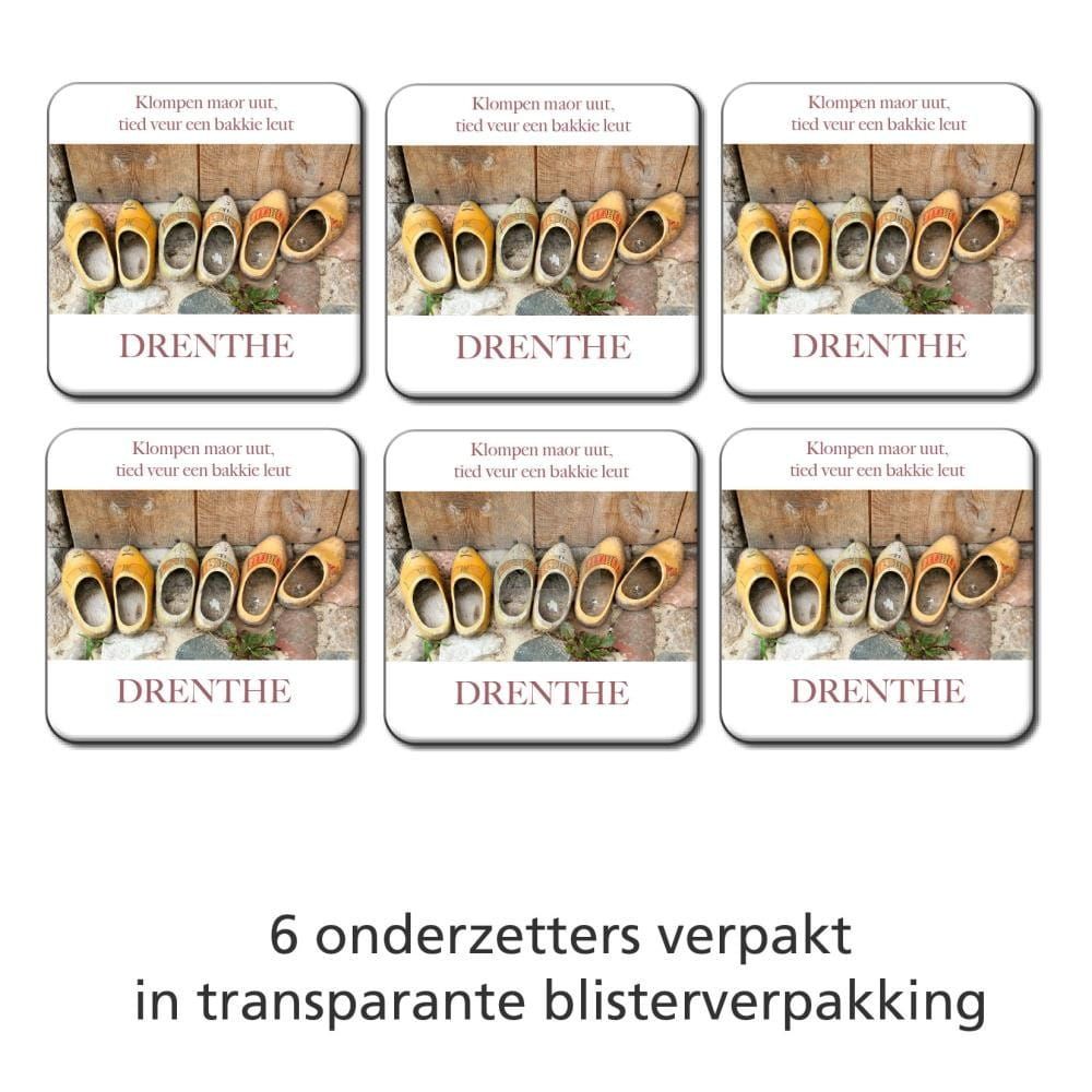 Onderzetters Set 6 - Drenthe klompen