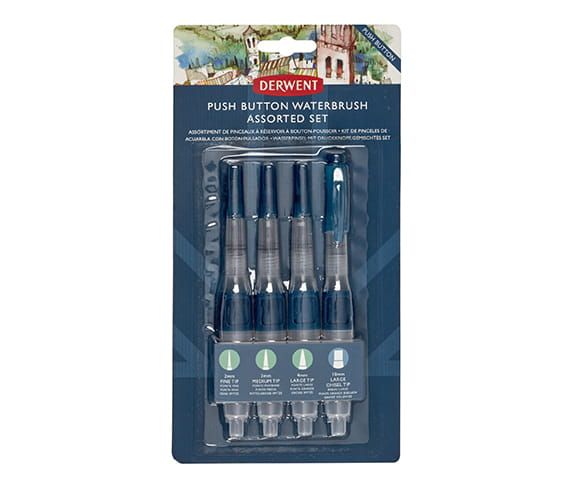 Derwent - Push Button Waterbrush Assorted Set