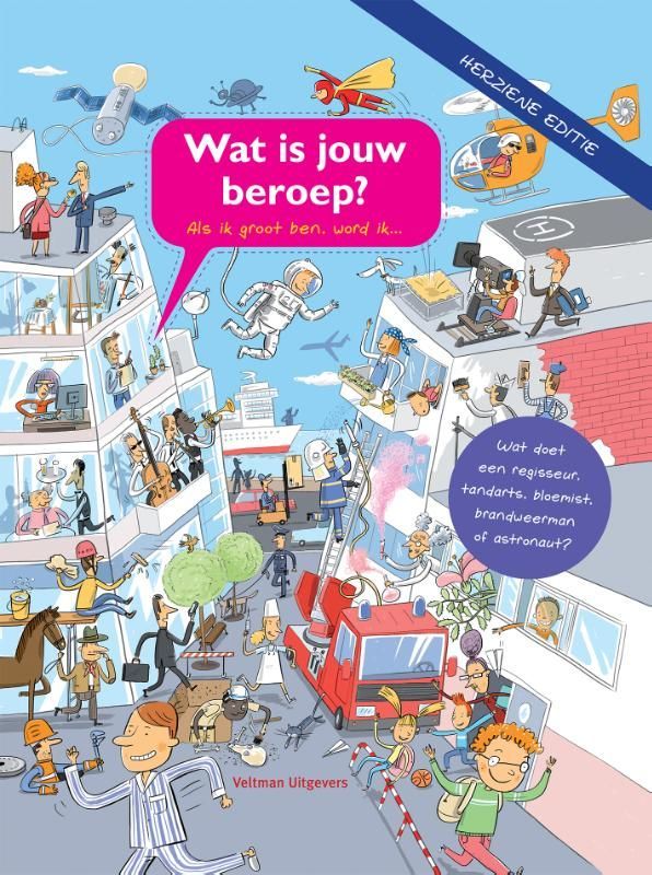 Boekcover met een drukke stadsgezicht; de tekst vraagt ​​