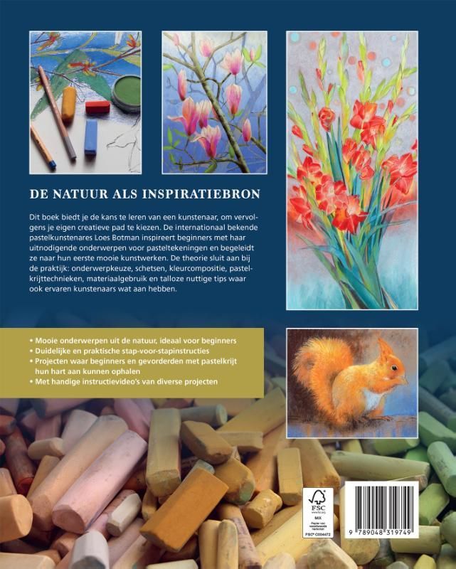Loes Botman; Natuur met pastelkrijt