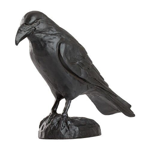 Sculptuur gietijzer Raaf