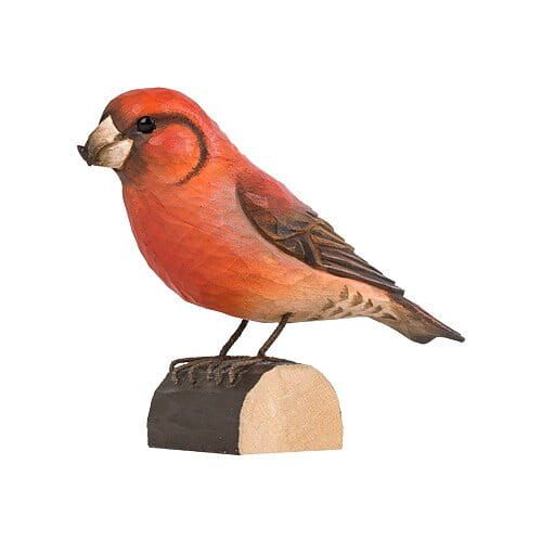 Rode Kruisbek hout/ handgemaakt