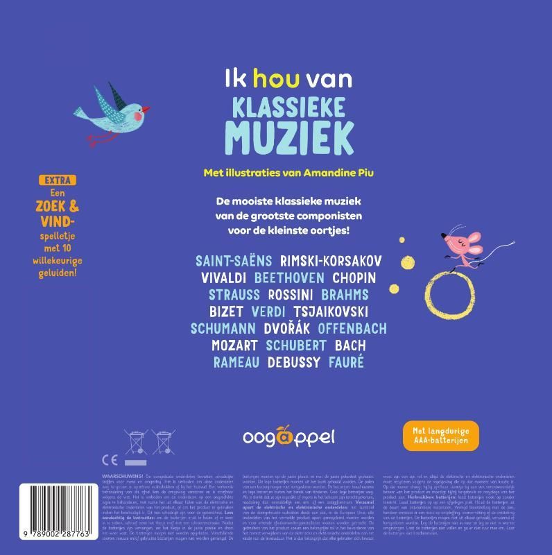 Amandine Piu; Ik hou van klassieke muziek: geluidenboek met de 20 mooiste fragmenten