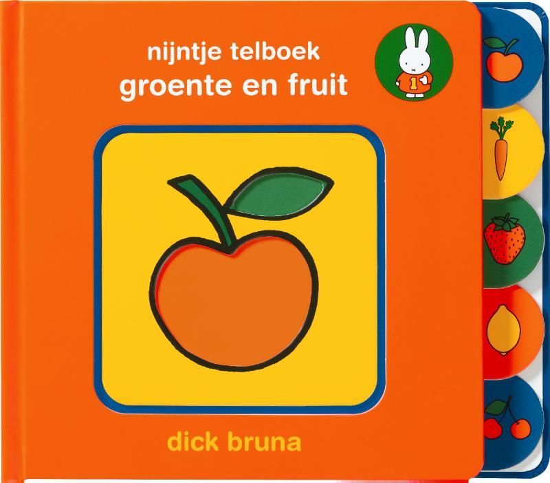 Dick Bruna; nijntje telboek, groente en fruit