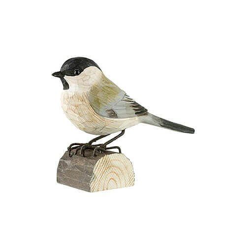 Glanskop (moerasmees) hout/ handgemaakt
