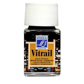 Fles Lefranc & Bourgeois Vitrail oranje verf.