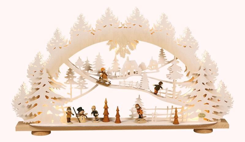 3D-Lichtboog 'Kinder im Schnee'