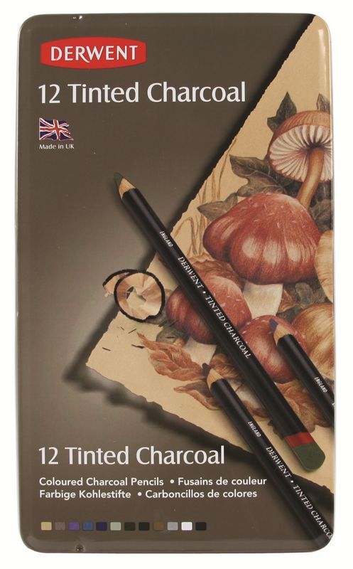 Derwent - Tinted Charcoal (12 kleuren)