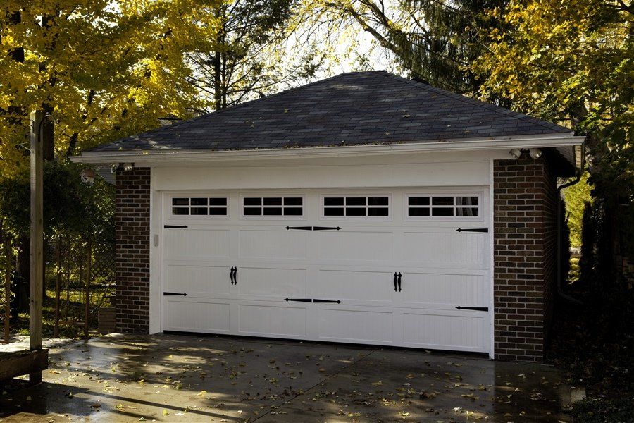Model 64 in White with 6 Pane Windows and Decorative Hardware
