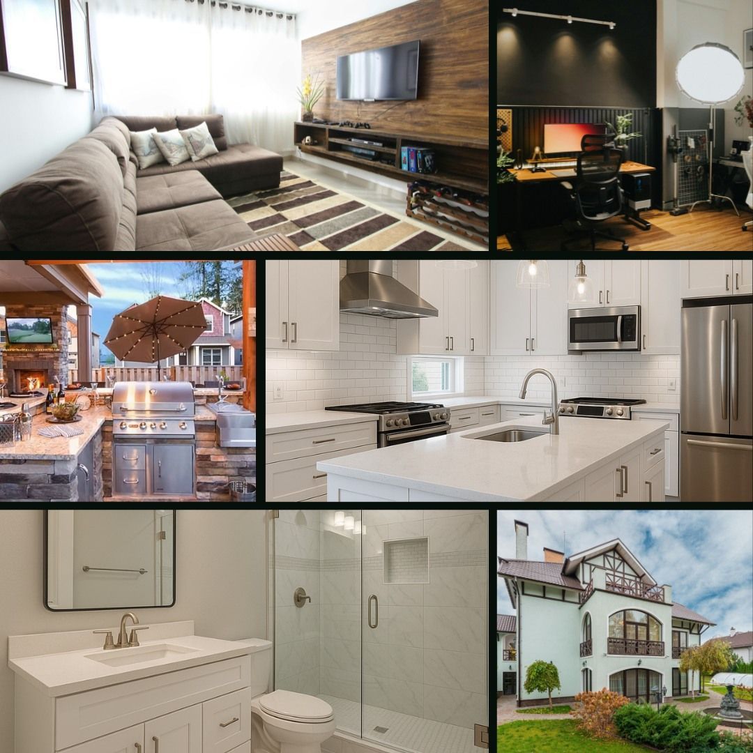 Home remodeling projects showcasing living rooms and kitchens in Ogden, Utah