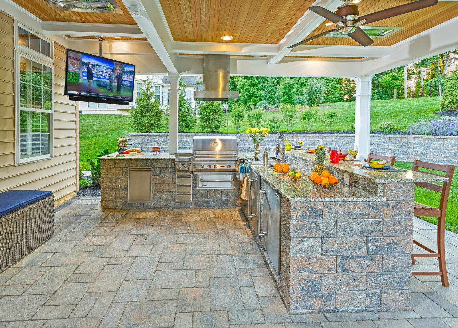 Outdoor kitchen and patio remodeling project in Ogden, Utah
