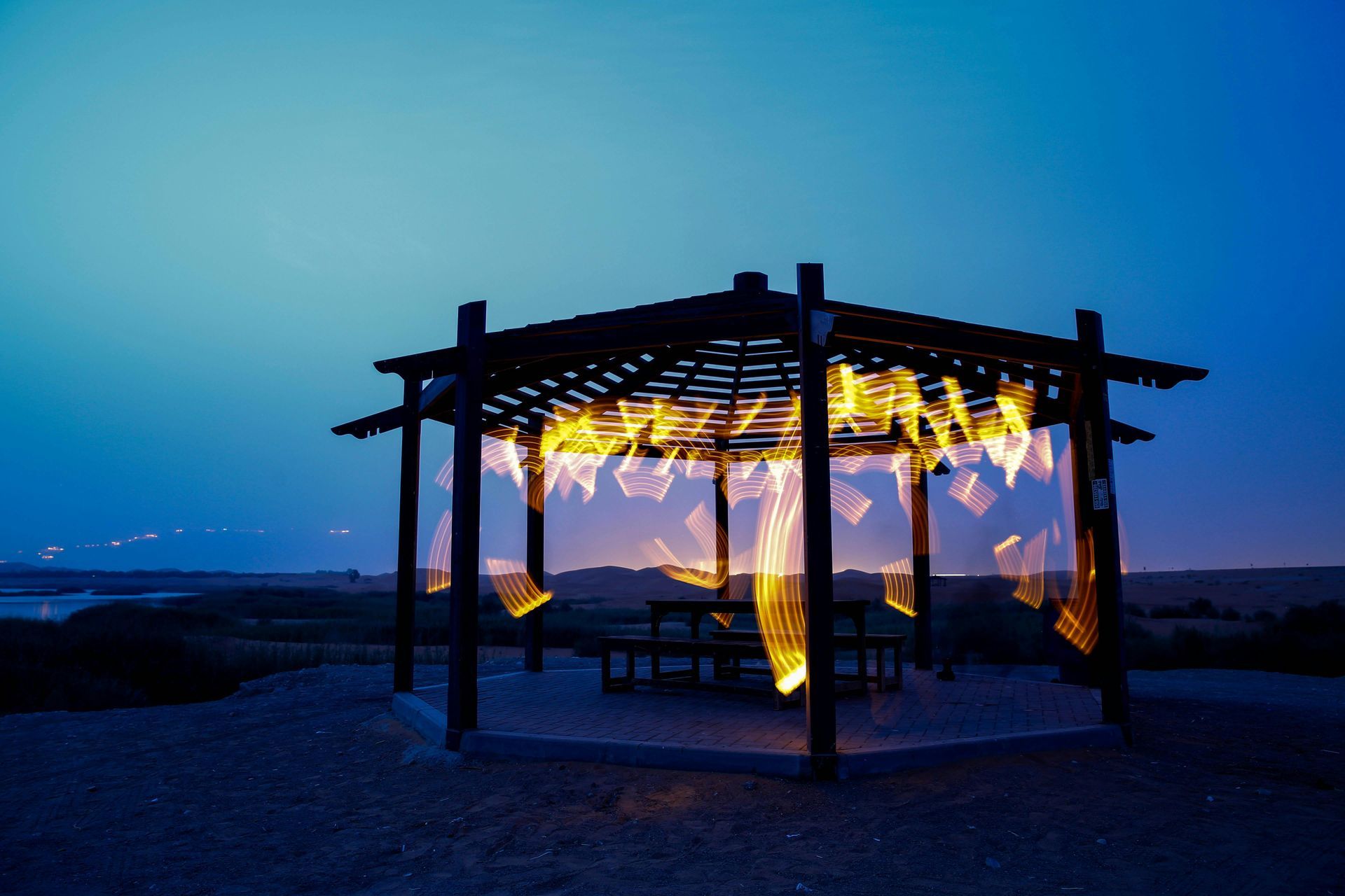 Custom pergola with outdoor lighting in Ogden, Utah
