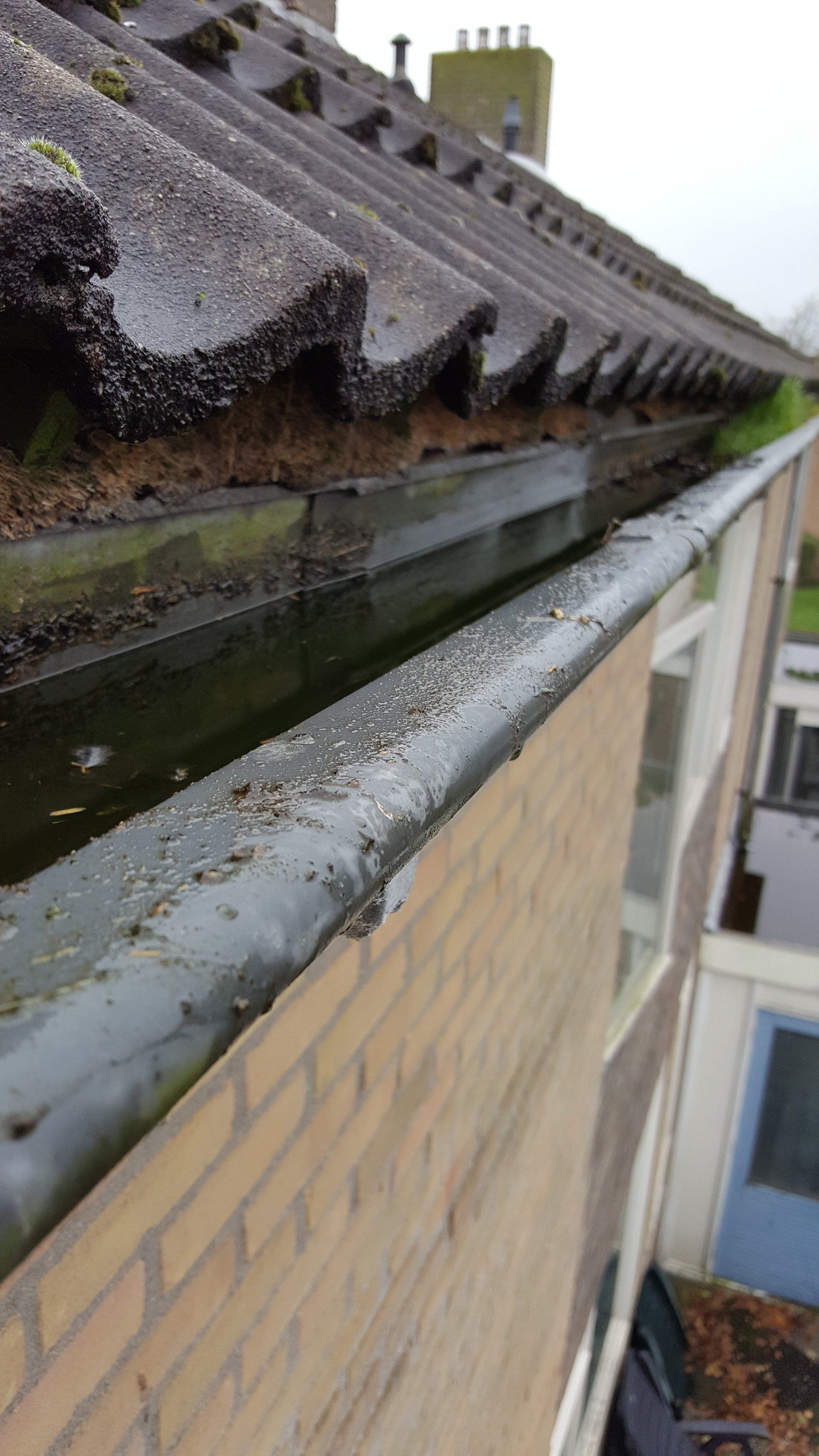 dakgoten legen; dakgoten reinigen; dakgoten schoonmaken; glazenwassen; glazenwasser Friesland; glazenwasser Drachten