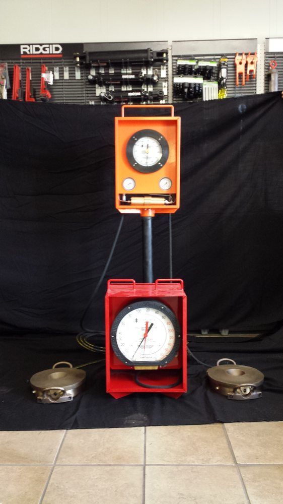 A red box with a clock on top of it