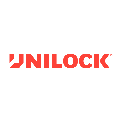 Unilock logo in red on a white background