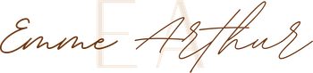 Stylized script logo reading “Emne Arthur” in brown on a light background
