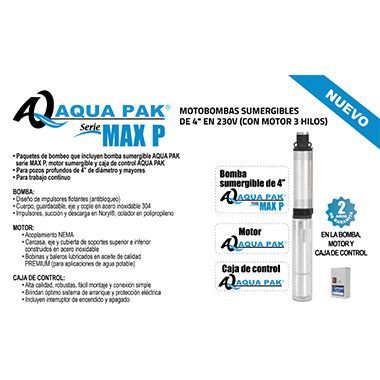 Motobombas sumergibles de 4 pulgadas en 230 v con motor de 3 hilos