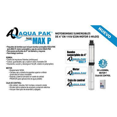 Motobombas sumergibles de 4 pulgadas en 115 v (con motor de 3 hilos)