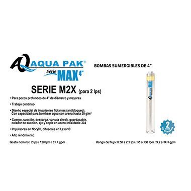 Motobombas sumergibles de 4 pulgadas serie m2x  (para 2 LPS)