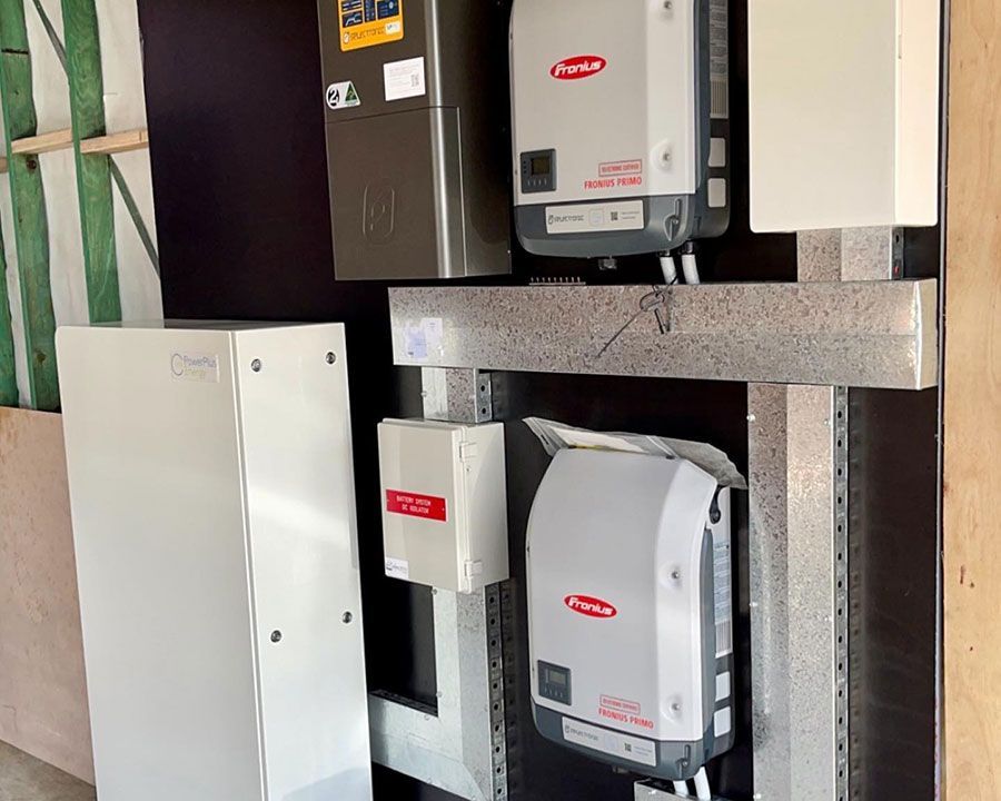 Franke Inverter Sits Next To A White Box — Experienced Solar Installers in Tamworth