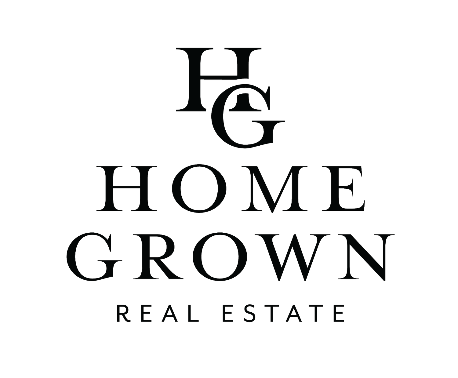 Logo for Home Grown Real Estate featuring a stylized 