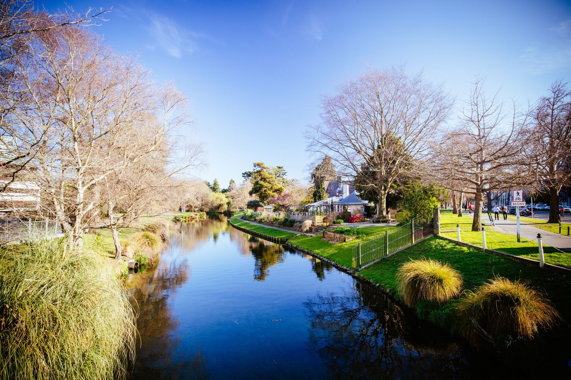 Christchurch river and park area