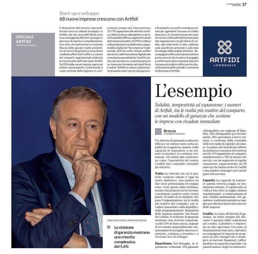 Figura a otto bianca sovrapposta su sfondo blu scuro.