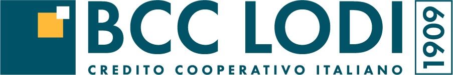 Logo della BCC Lodi con testo e un quadrato giallo e bianco in un riquadro blu, con l'anno 1909 sulla destra.