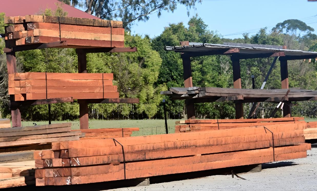 Stacked timber