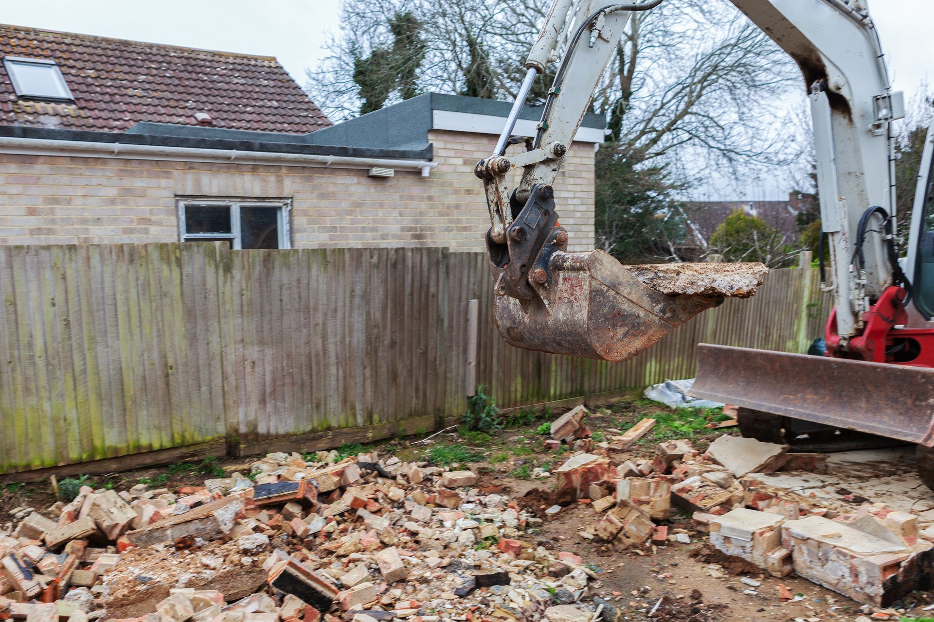 Residental garage demolition.