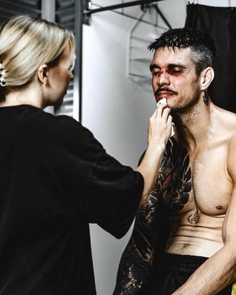 Applying Makeup To A Male Model — Hair And Makeup Artist — Phoebe Lowenna In Gold Coast, QLD