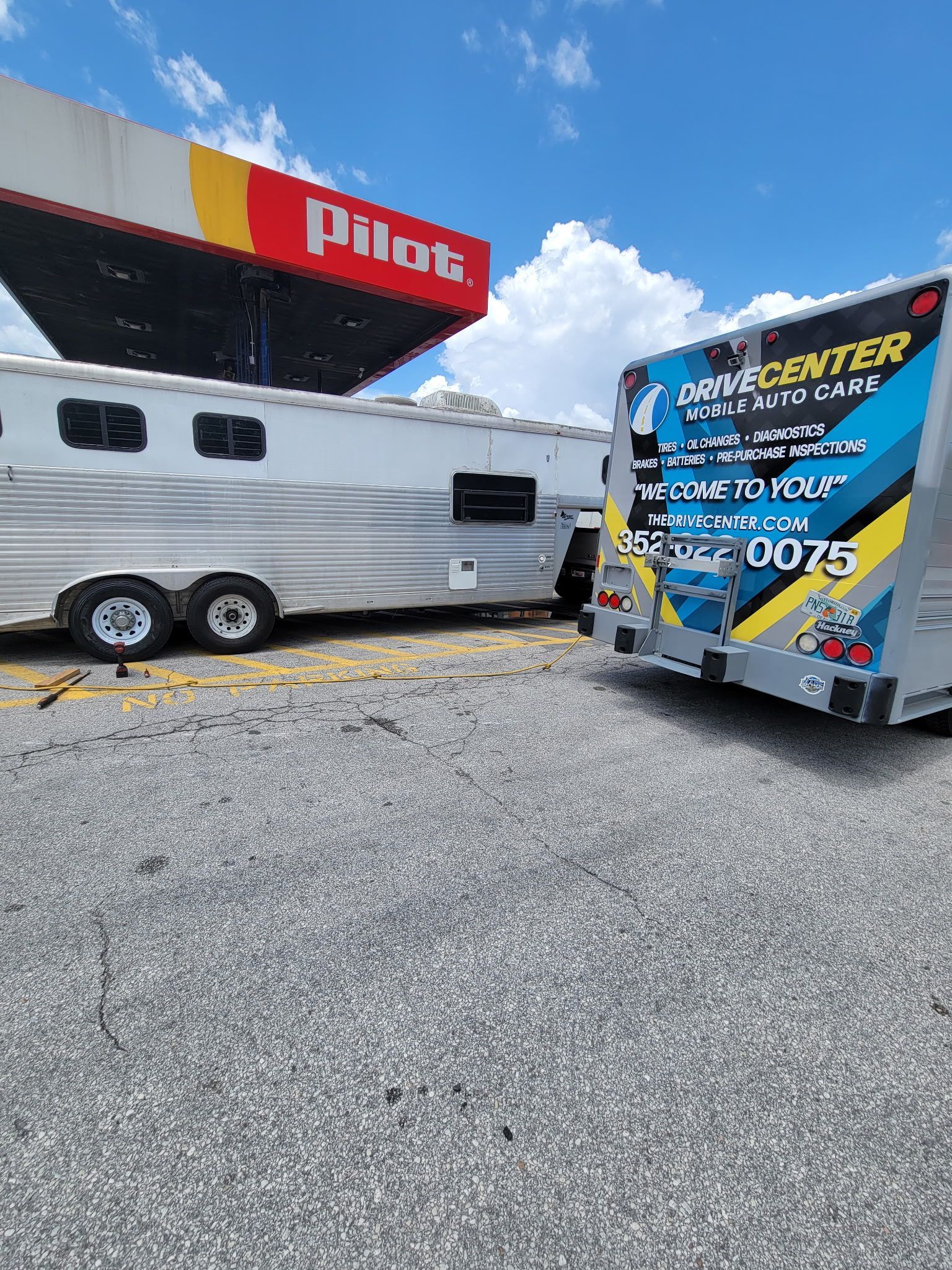 DriveCenter Mobile Auto Care service truck providing mobile vehicle service in Ocala, Florida