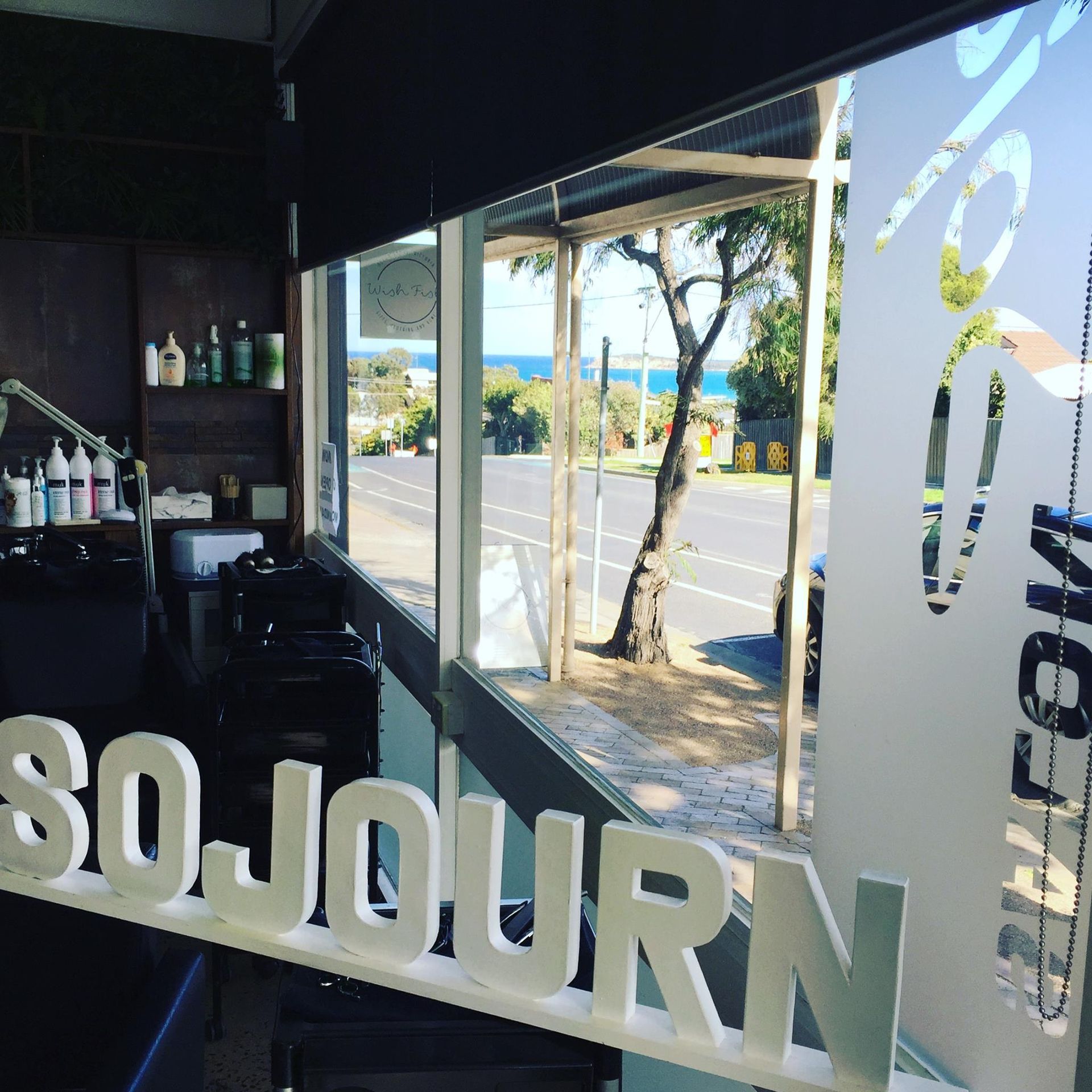 Salon Sojourn |  Image of their Brand Name Sign Inside of the Parlor  | Ocean Grove, VIC