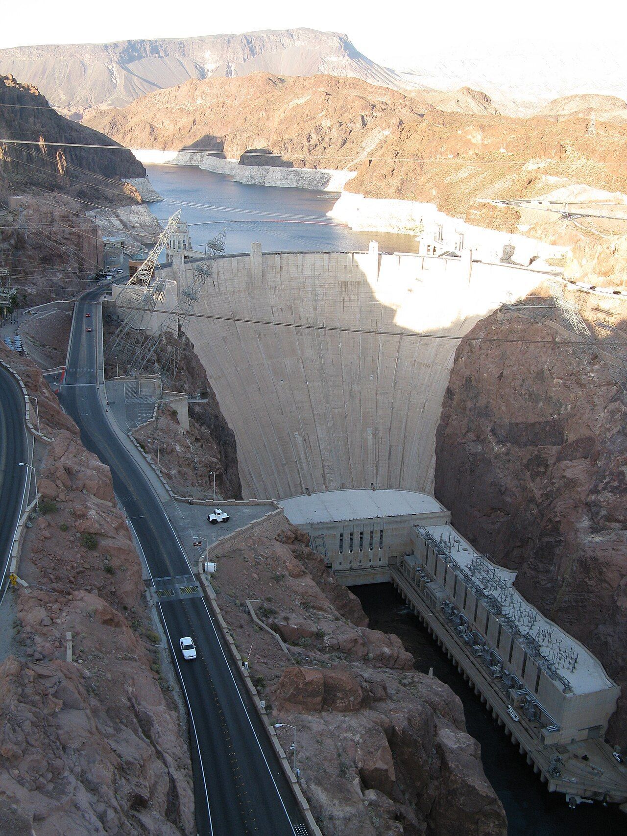 Hoover Dam seen from the Mike O'Callaghan-Pat Tillman Memorial Bridge