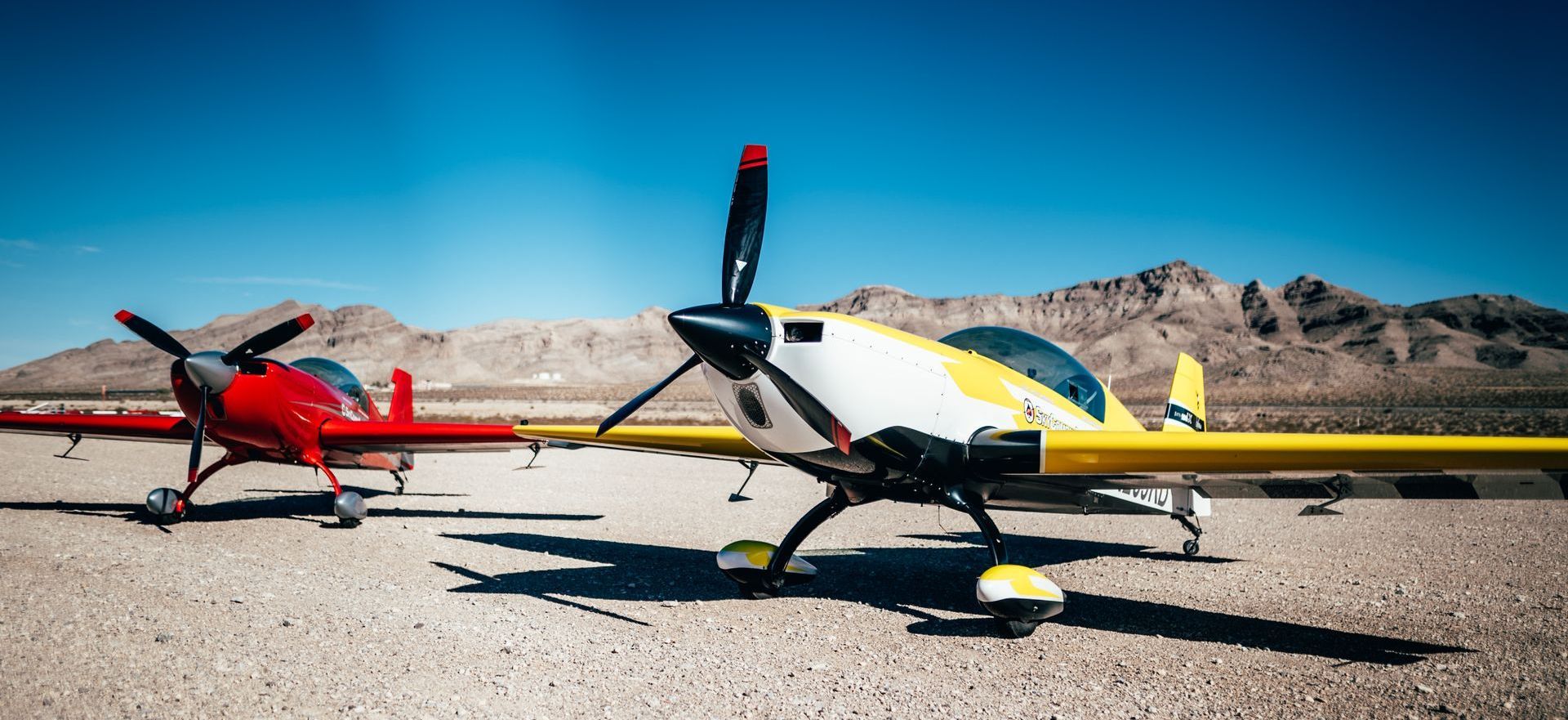 Dogfighting over the desert in Las Vegas