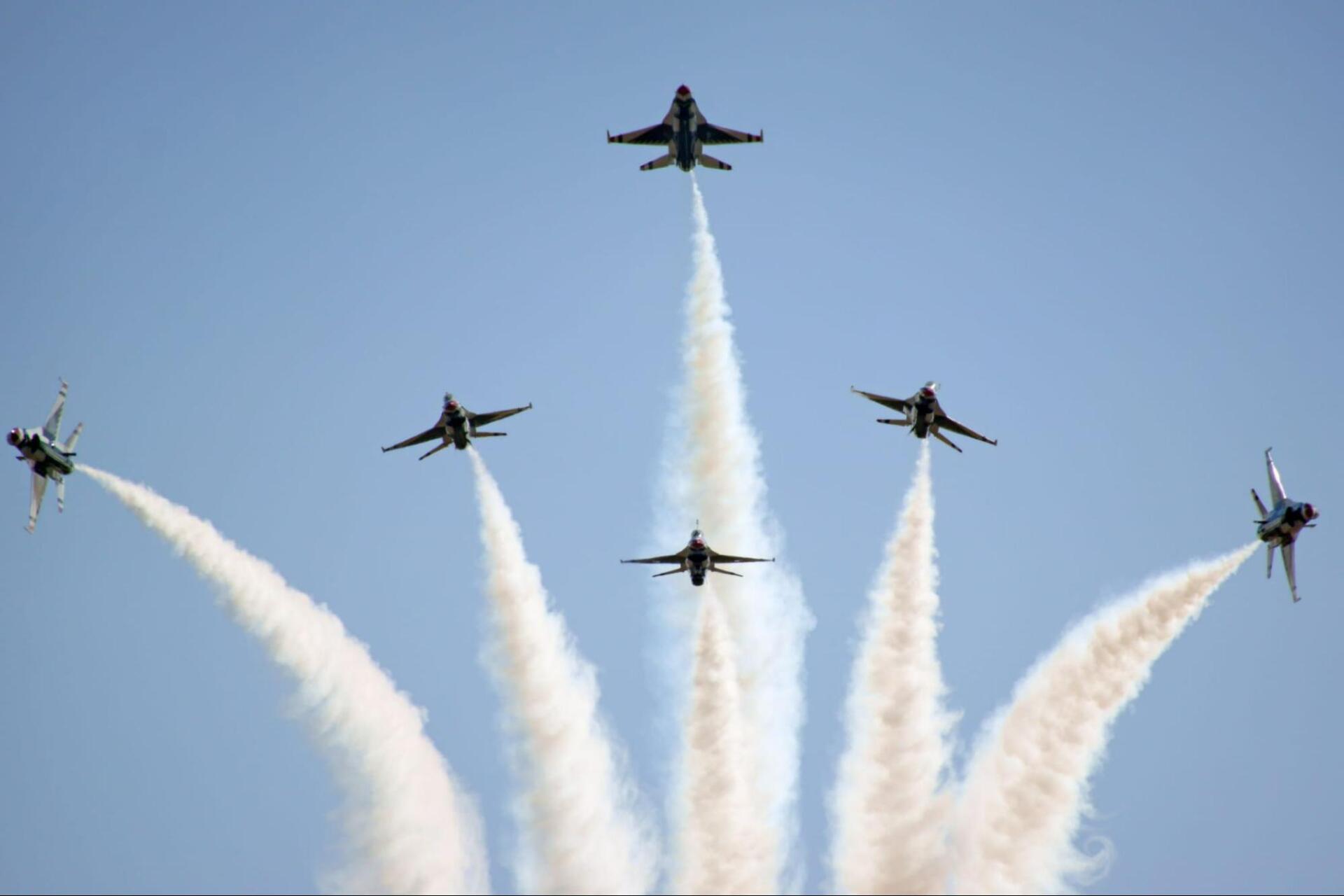 Thunderbirds splitting up with smoke