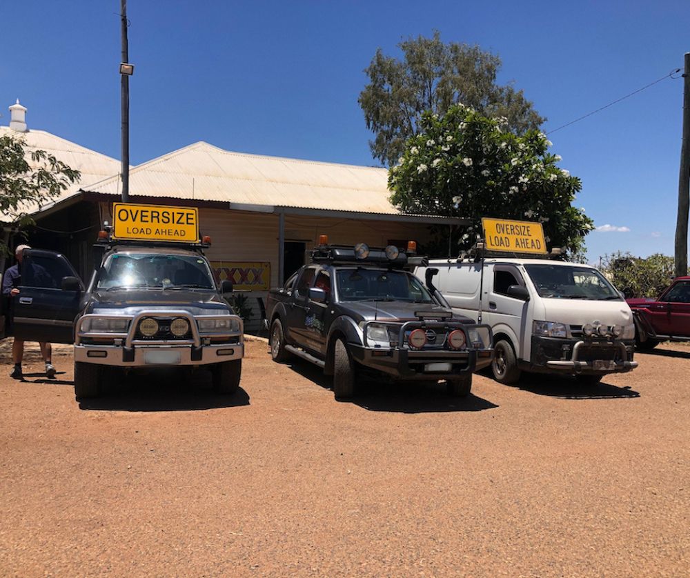 Three Vehicles for Pilot Escort — Col Adamson Transport Services in Farleigh, QLD