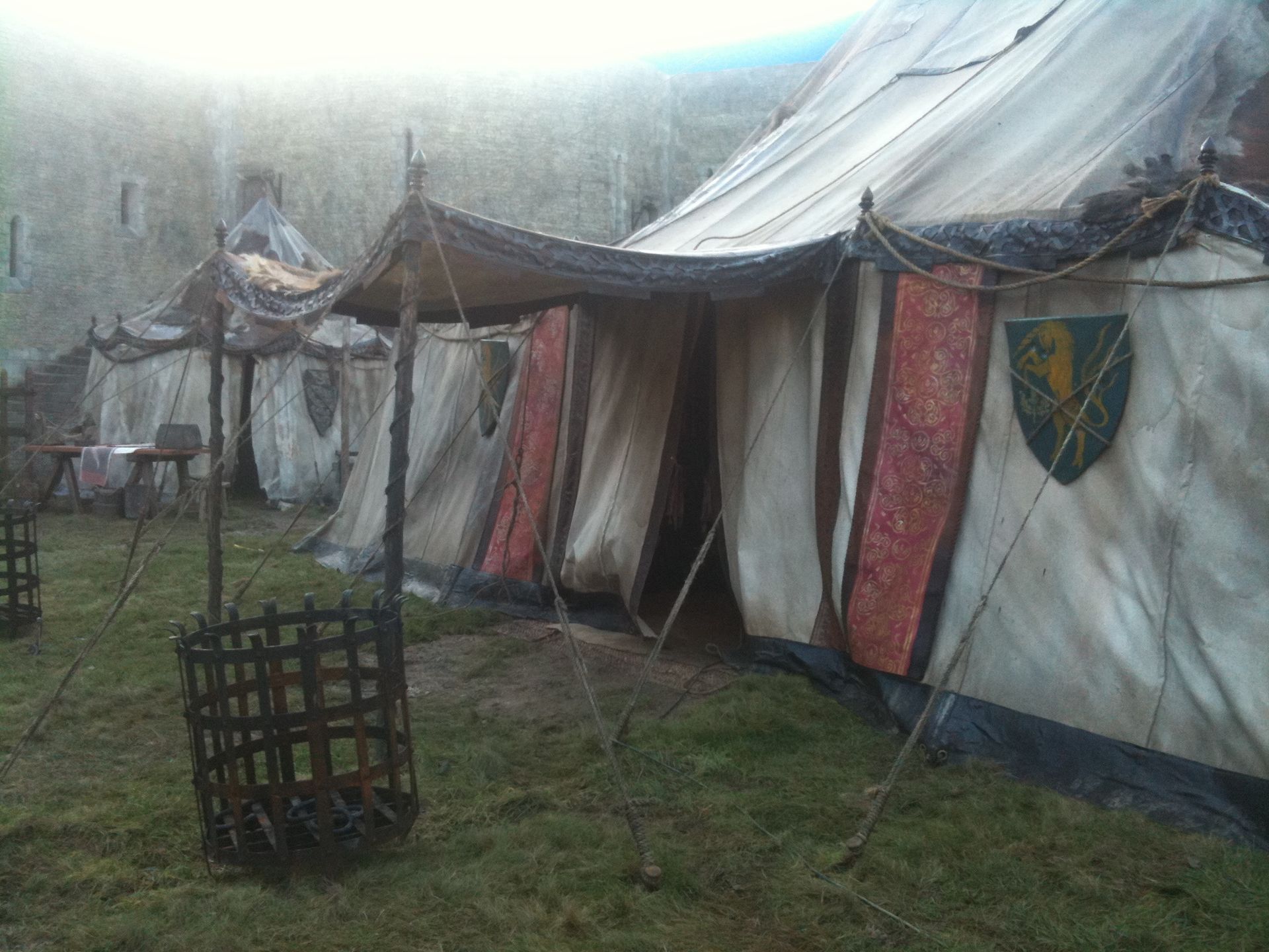 A canopied entrance to a medieval tent from the 2010 film